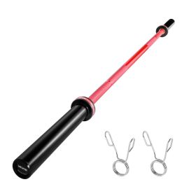 6FT Barbell Bar, Fits 2-Inch Weight Plates, Barbell Bar with Knurled Grip for Strength Training, Weightlifting, Squat, Deadlift, Bench Press, Curl