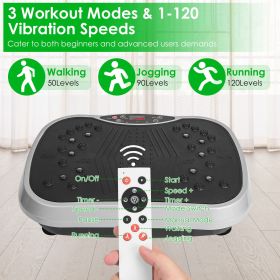 Vibration Plate Exercise Machine With Resistant Bands Remote Control Whole Body Vibration Platform Workout Equipment Home Fitness Training Equipment F