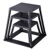 Plyometric Jump Boxes, 12/18/24 Inch Plyo Box, Platform and Jumping Agility Box, Anti-Slip Fitness Exercise Step Up Box Set for Home Gym Training