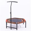 48" Mini Rebounder for Adults with Adjustable Handle Bar, Bungee Ropes, Stable & Quiet, Indoor Outdoor, Whole-Body Workout & Relaxation