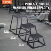 Plyometric Jump Boxes, 12/18/24 Inch Plyo Box, Platform and Jumping Agility Box, Anti-Slip Fitness Exercise Step Up Box Set for Home Gym Training