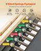 Pilates Reformer Machine, Wooden Pilates Workout Equipment for Home Gym Studio Use, Pilates Bed with Dual Resistance- Spring & Cord