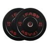 Olympic Bumper Weight Plates, Rubber Plate with 2-Inch Steel Insert Rubberized Weightlifting Barbell Plates 55LB, Pairs or Sets