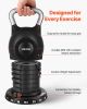 Kettlebell, Adjustable Kettlebell with 7 Weight Levels (5, 11.5, 18, 24.5, 31, 37.5, 44 lbs), Die-Cast Aluminum and ABS Material