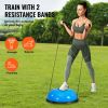 Half Exercise Ball Trainer, 23 inch Balance Ball Trainer, 660lbs Capacity Stability Ball, Yoga Ball with Resistance Bands & Foot Pump