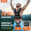 Adjustable Weighted Vest, 20-32lb Weight Vest with 6 Ironsand Weights and Reflective Stripe, Body Weight Vest Exercise Set for Men Women