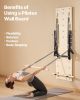 Wall Mounted Pilates Reformer Machine, Maple Wood Pilates Springboard, Exercise Equipment with Resistance Springs, Yoga Fitness Trainer