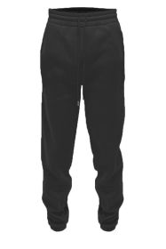 Weiv Solid Polyester Sweat Pant Joggers (Color: Black, size: M)