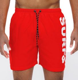Surf&Beach Swim Shorts (Color: Red, size: 2XL)
