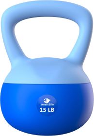 Kettlebell Sets, Kettle Bell Sets for Women & Men, Safe Strength Training Kettlebells, Kettlebell Weights for Home Workouts & More. (Color: 15LB - Blue)